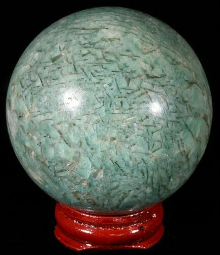 Polished Amazonite Crystal Sphere - Madagascar #51620
